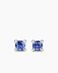 Micro Chatelaine® Stud Earrings 18K White Gold with Tanzanite, 4.8mm