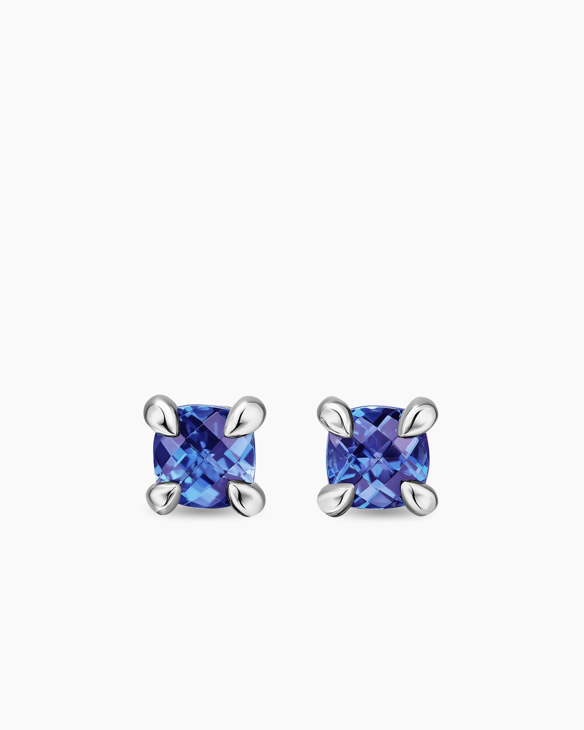 Micro Chatelaine® Stud Earrings 18K White Gold with Tanzanite, 4.8mm