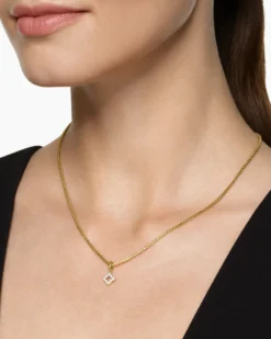Micro Pavé Quatrefoil Amulet 18K Yellow Gold with Diamonds, 7.4mm