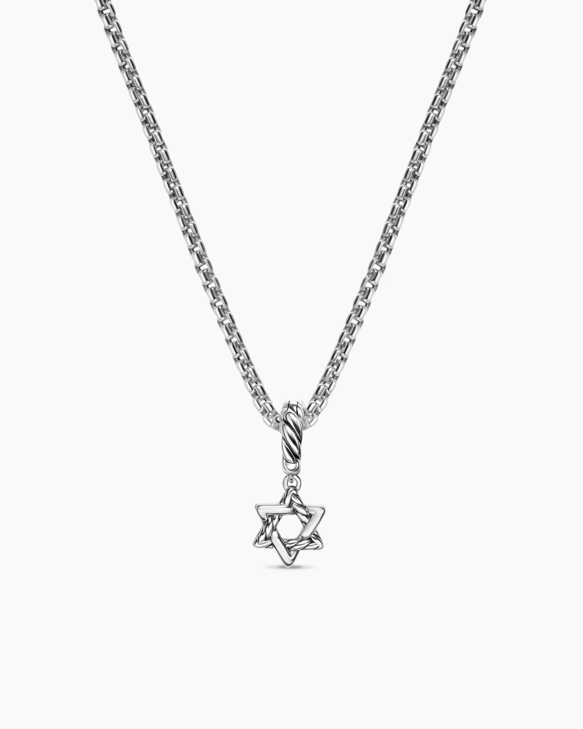 Micro Pavé Star of David Amulet Sterling Silver with Diamonds, 7.4mm