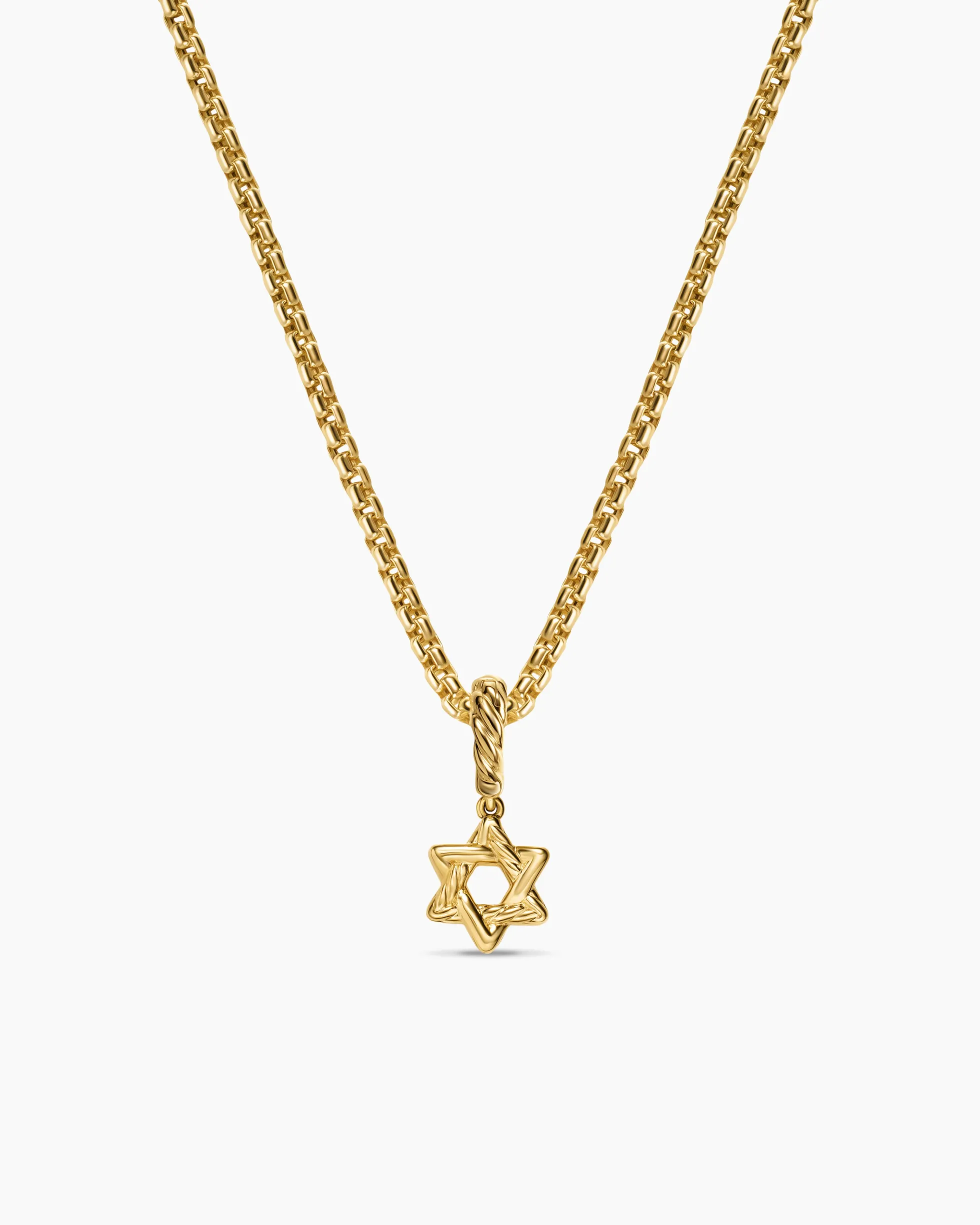 Micro Pavé Star of David Amulet 18K Yellow Gold with Diamonds, 7.4mm