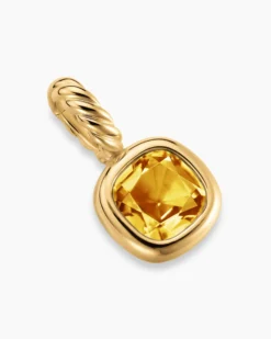 Mini Cushion Cut Amulet 18K Yellow Gold with Citrine, 5.5mm