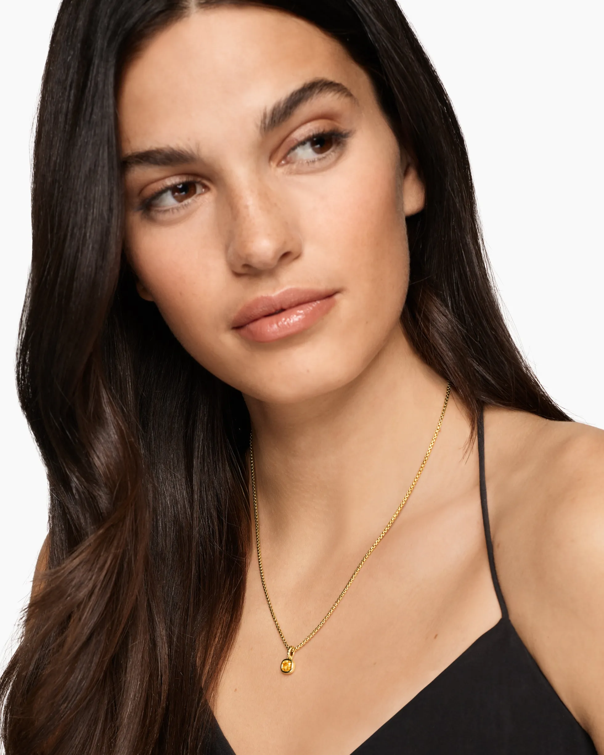 Mini Cushion Cut Amulet 18K Yellow Gold with Citrine, 5.5mm