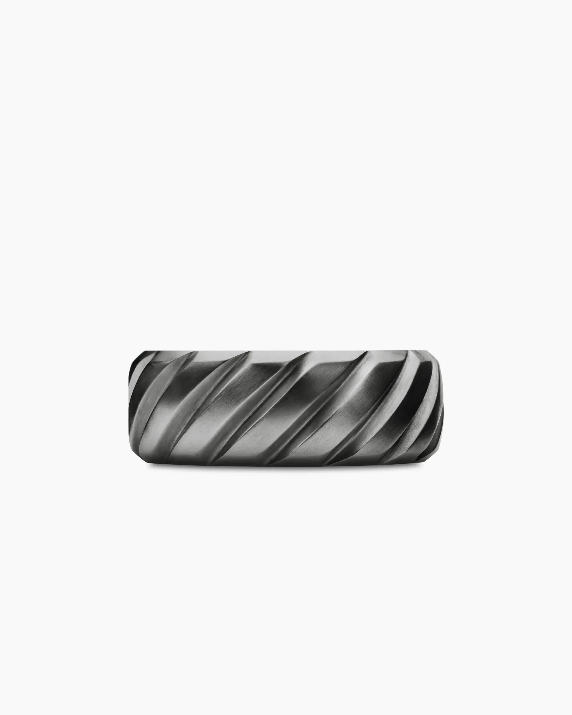Modern Cable Band Ring Grey Titanium, 9mm