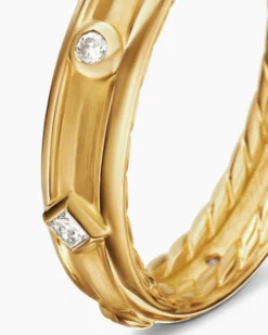 Modern Renaissance® Band Ring 18K Yellow Gold with Diamonds, 4mm