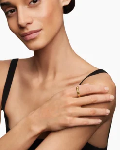 Modern Renaissance® Band Ring 18K Yellow Gold with Diamonds, 4mm