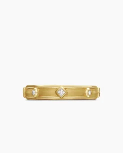 Modern Renaissance® Band Ring 18K Yellow Gold with Diamonds, 4mm