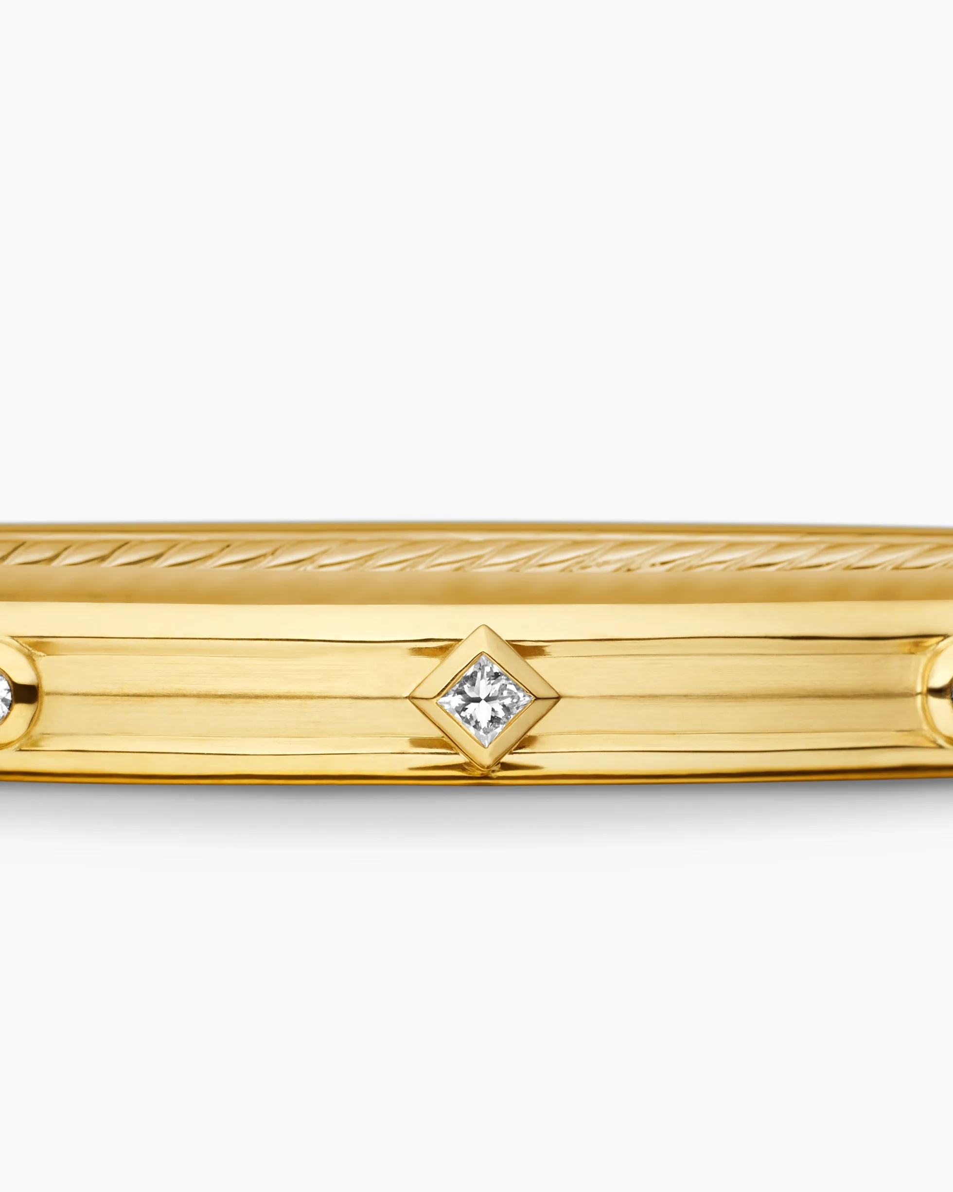 Modern Renaissance® Bangle Bracelet 18K Yellow Gold with Diamonds, 4.5mm