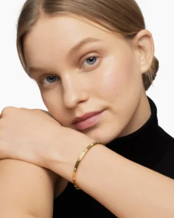 Modern Renaissance® Bangle Bracelet 18K Yellow Gold with Diamonds, 4.5mm