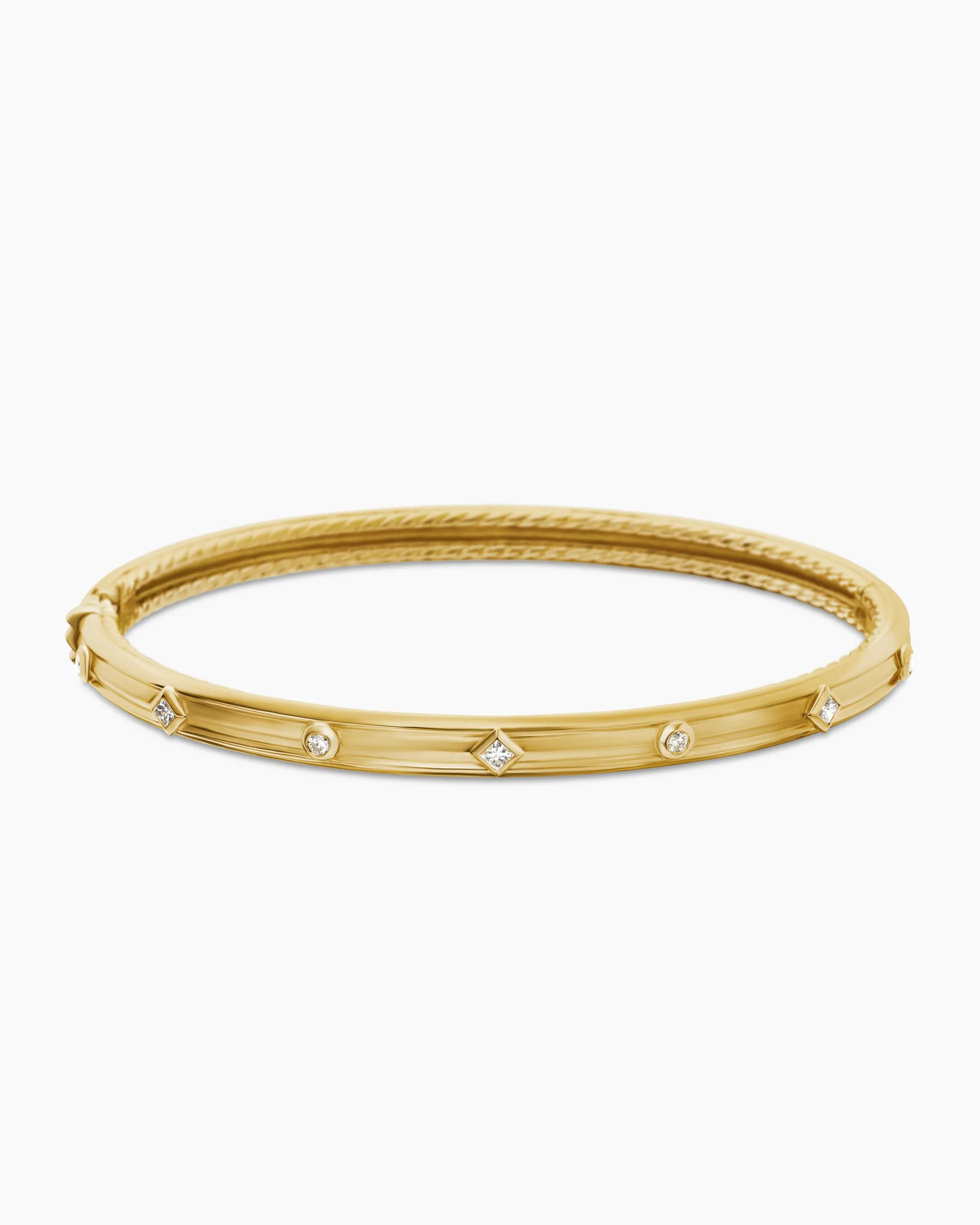 Modern Renaissance® Bangle Bracelet 18K Yellow Gold with Diamonds, 4.5mm