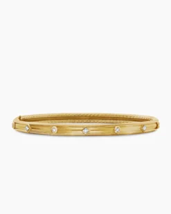 Modern Renaissance® Bangle Bracelet 18K Yellow Gold with Diamonds, 4.5mm