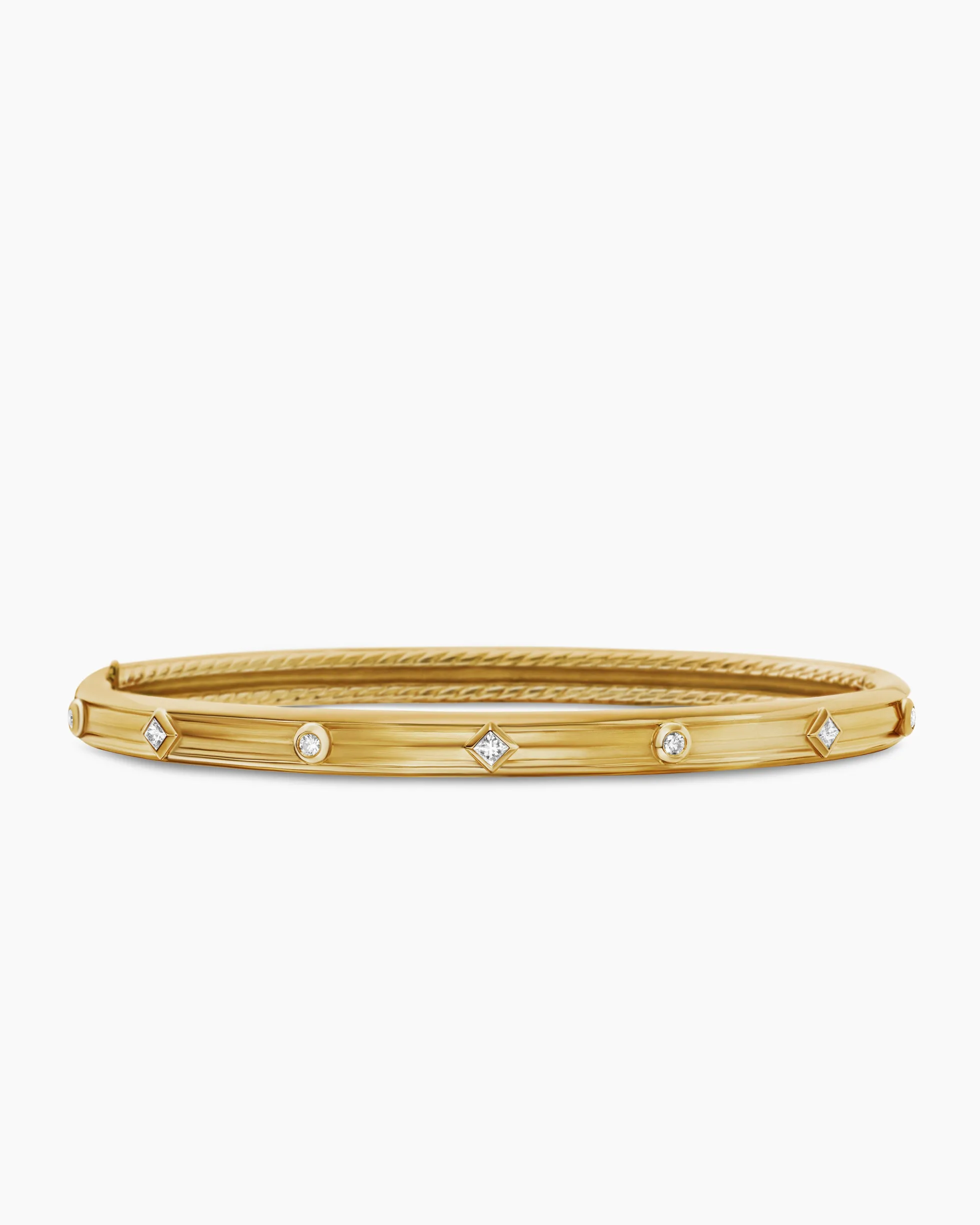 Modern Renaissance® Bangle Bracelet 18K Yellow Gold with Diamonds, 4.5mm