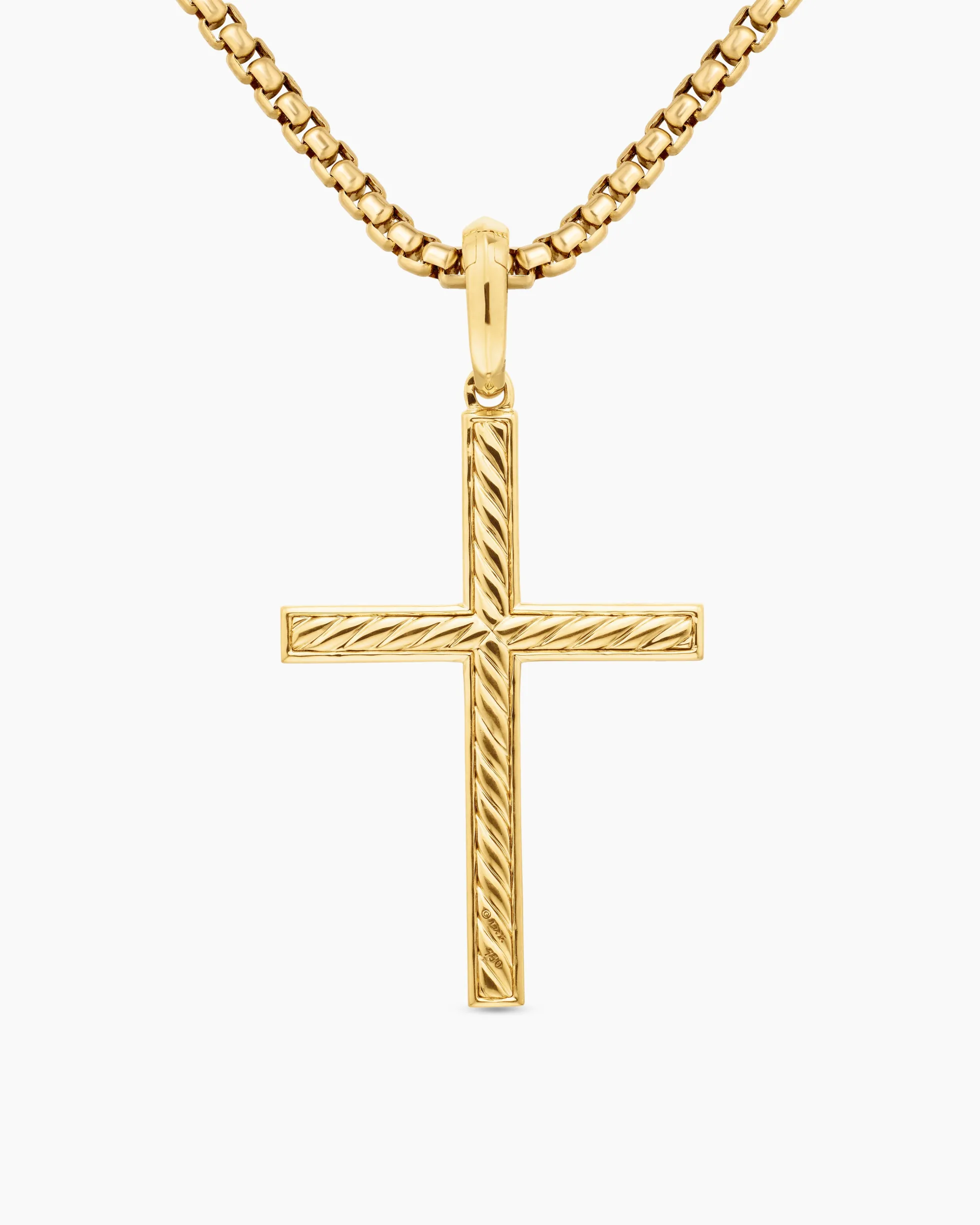 Modern Renaissance® Cross Pendant 18K Yellow Gold with Diamonds, 34mm