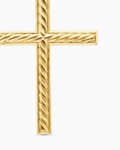Modern Renaissance® Cross Pendant 18K Yellow Gold with Diamonds, 34mm