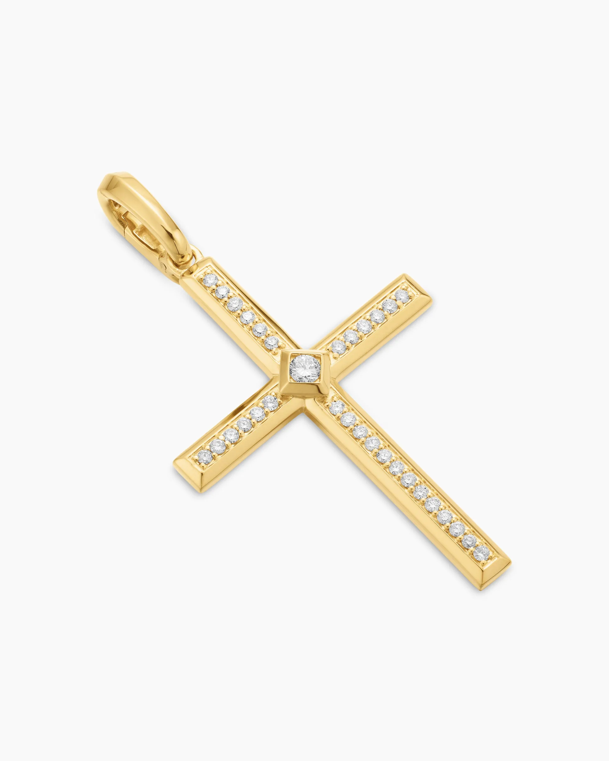 Modern Renaissance® Cross Pendant 18K Yellow Gold with Diamonds, 34mm