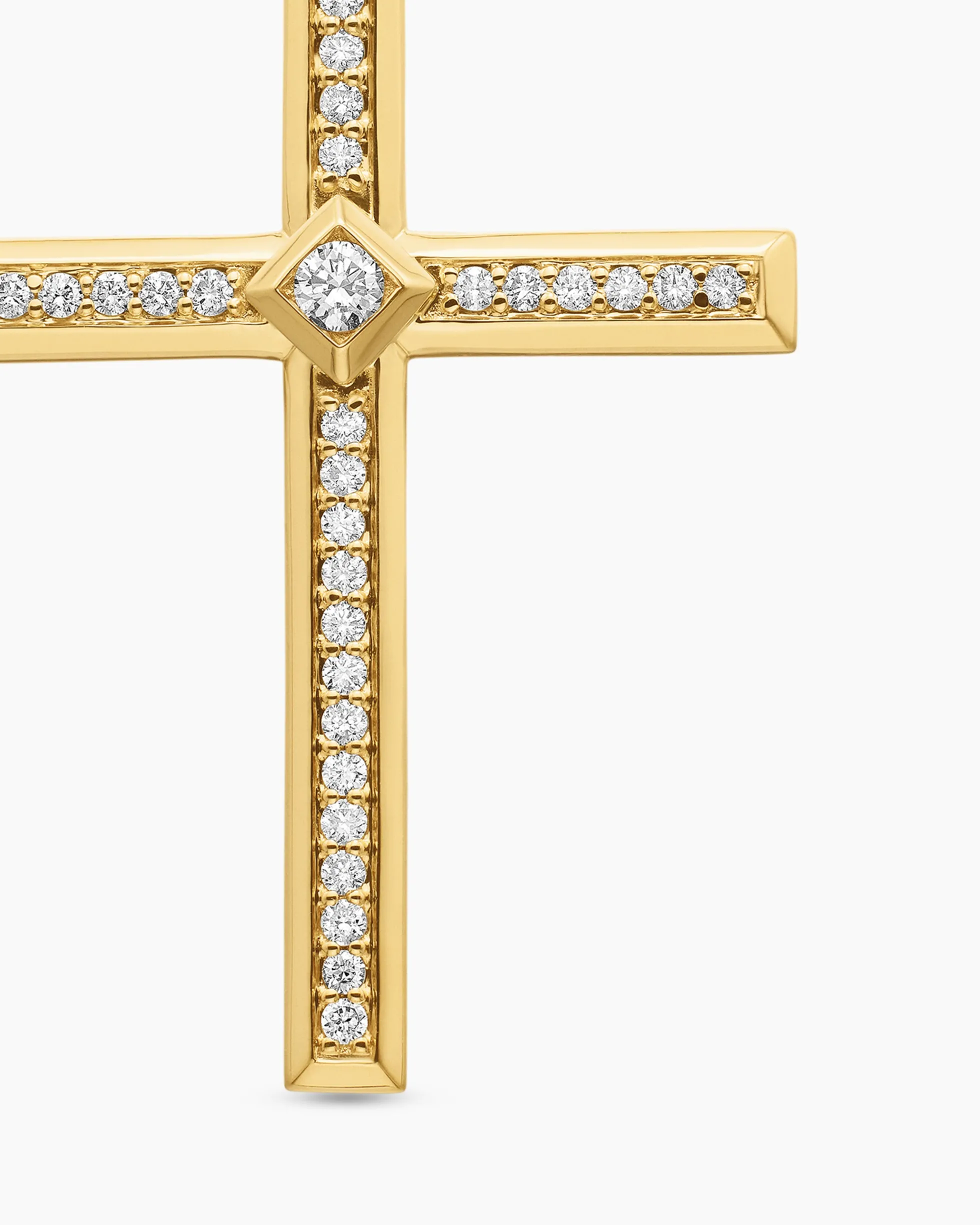 Modern Renaissance® Cross Pendant 18K Yellow Gold with Diamonds, 34mm