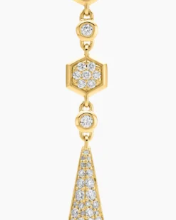 Modern Renaissance® Drop Earrings 18K Yellow Gold with Diamonds, 30mm