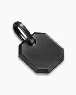 Octagonal Amulet Black Titanium, 15mm