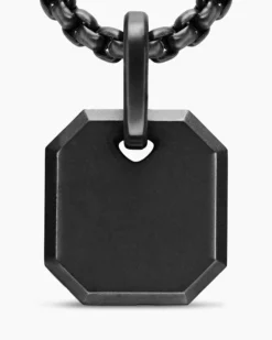 Octagonal Amulet Black Titanium, 15mm