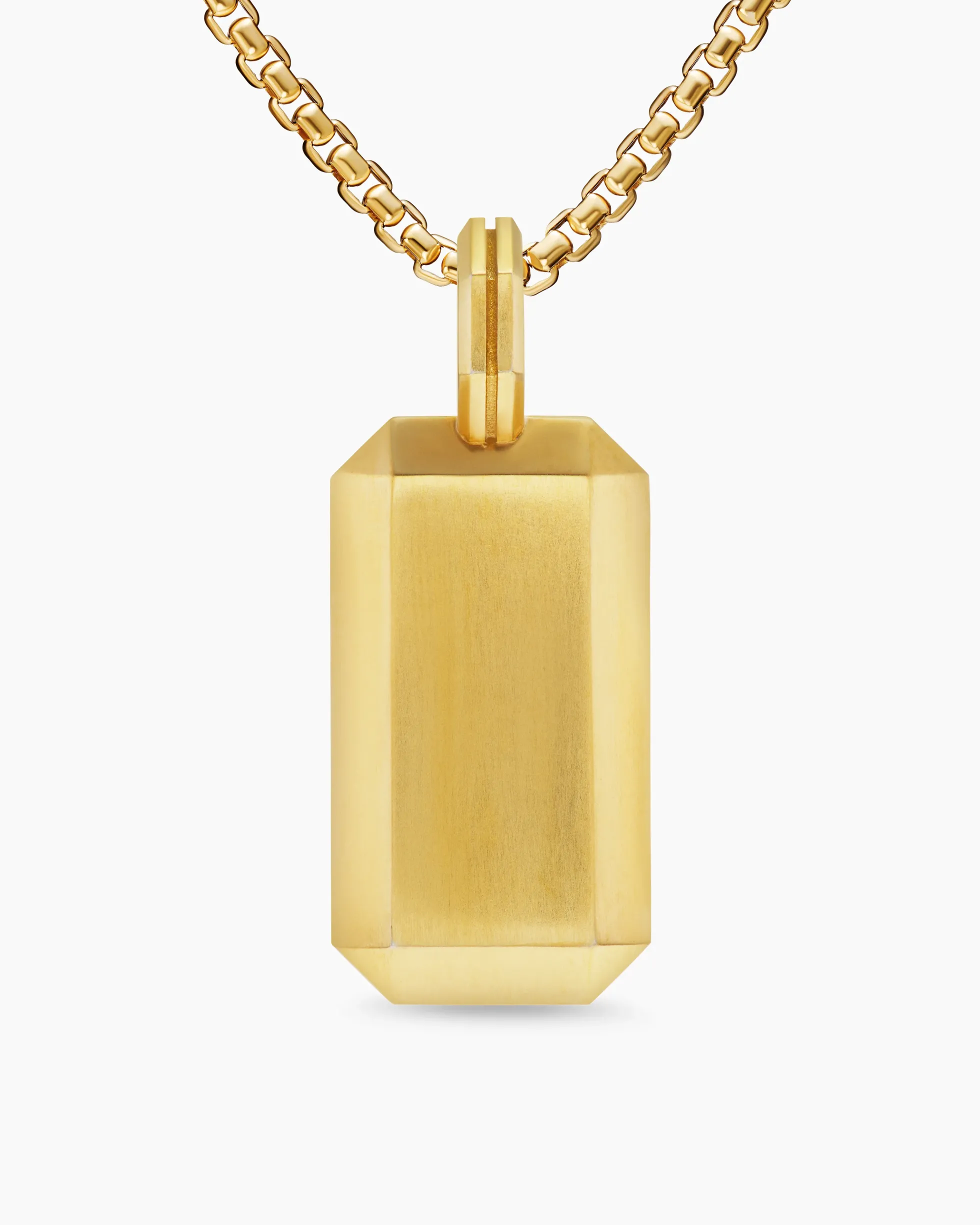 Octagonal Tag 18K Yellow Gold with Diamonds, 27mm