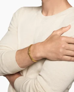 Ouroboros Bracelet 18K Yellow Gold with Diamonds, 8mm