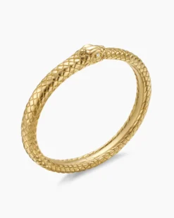 Ouroboros Bracelet 18K Yellow Gold with Diamonds, 8mm