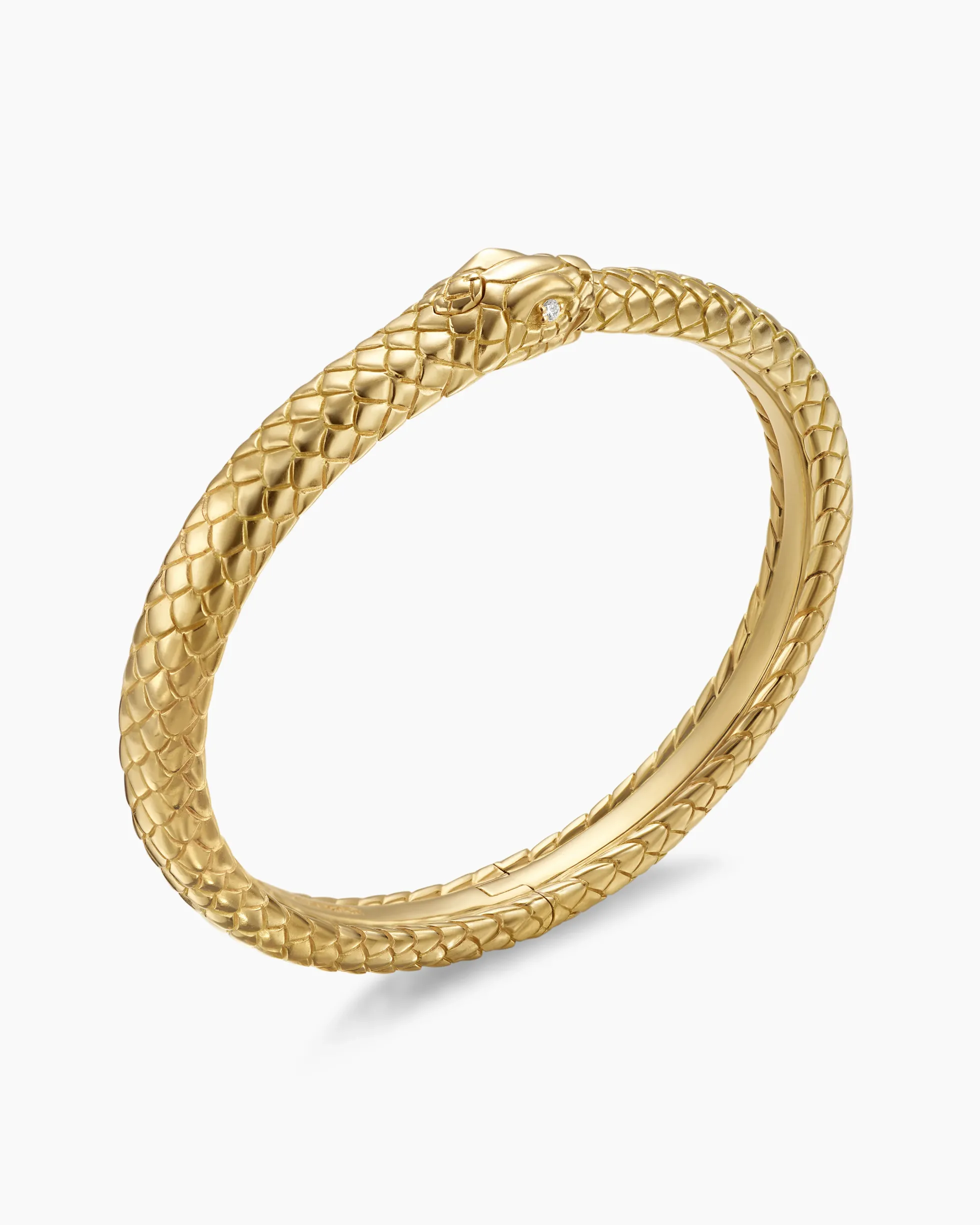Ouroboros Bracelet 18K Yellow Gold with Diamonds, 8mm