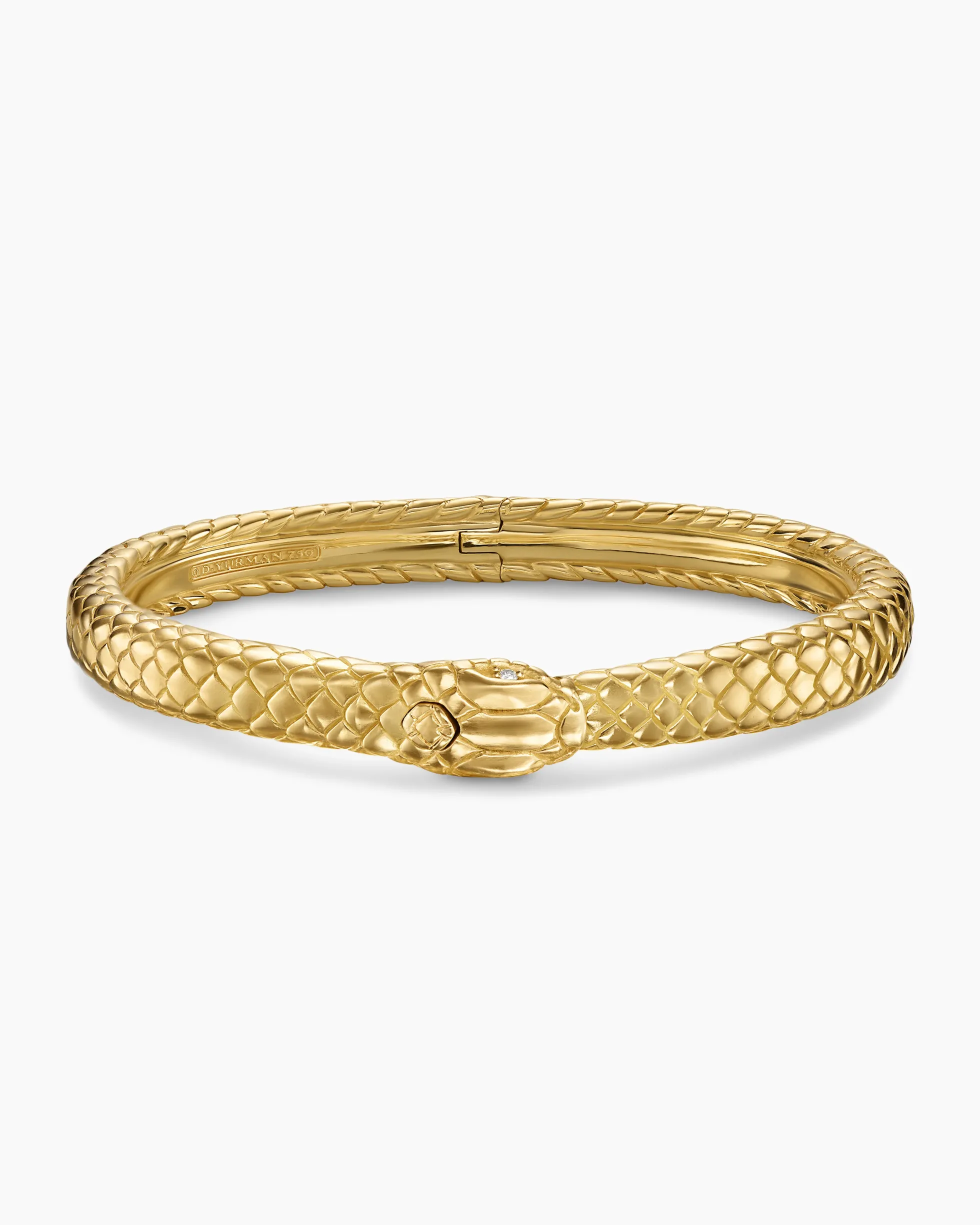 Ouroboros Bracelet 18K Yellow Gold with Diamonds, 8mm