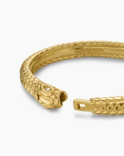 Ouroboros Bracelet 18K Yellow Gold with Diamonds, 8mm