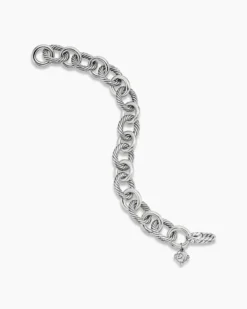 Oval Link Chain Bracelet Sterling Silver, 12mm