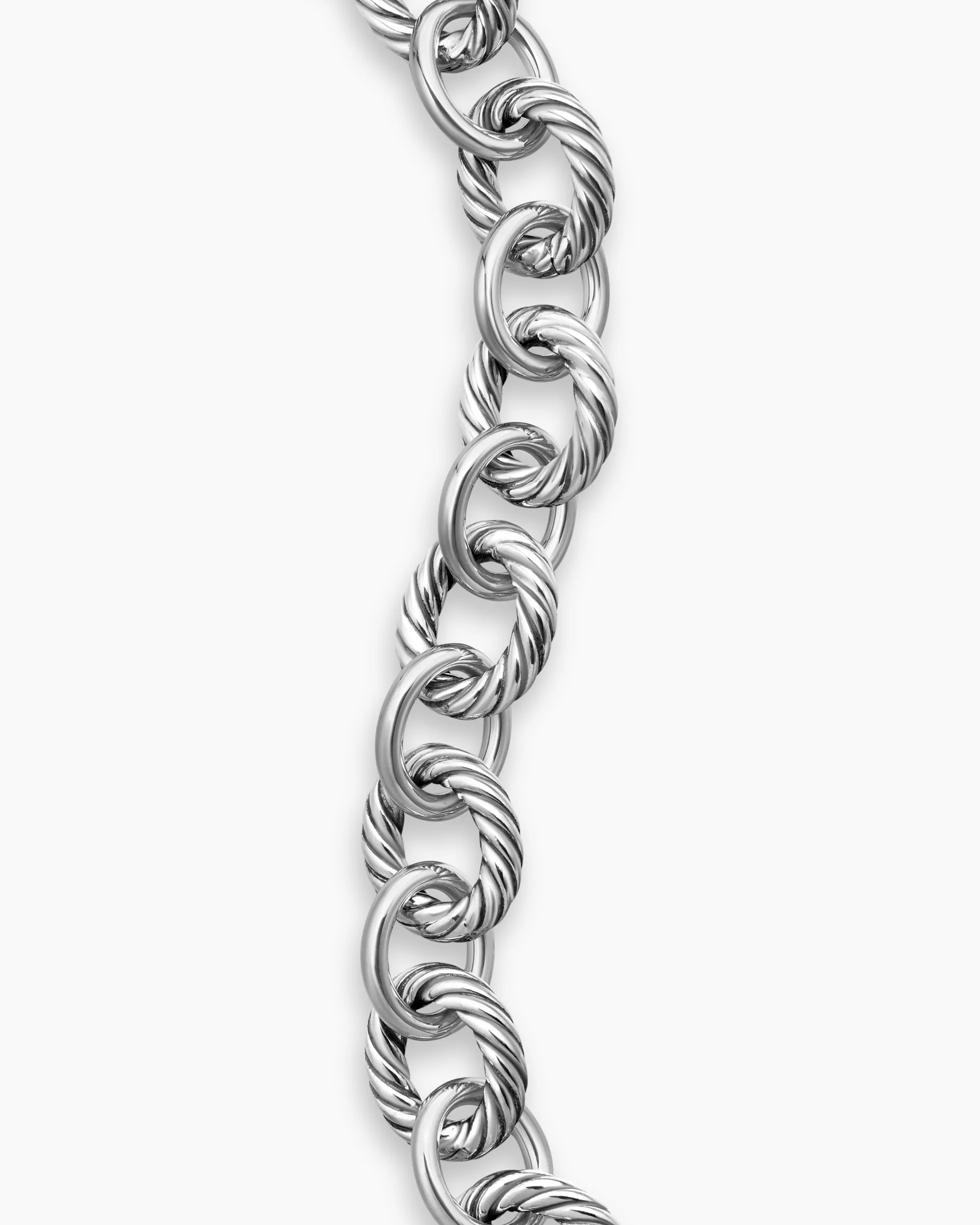 Oval Link Chain Bracelet Sterling Silver, 10mm