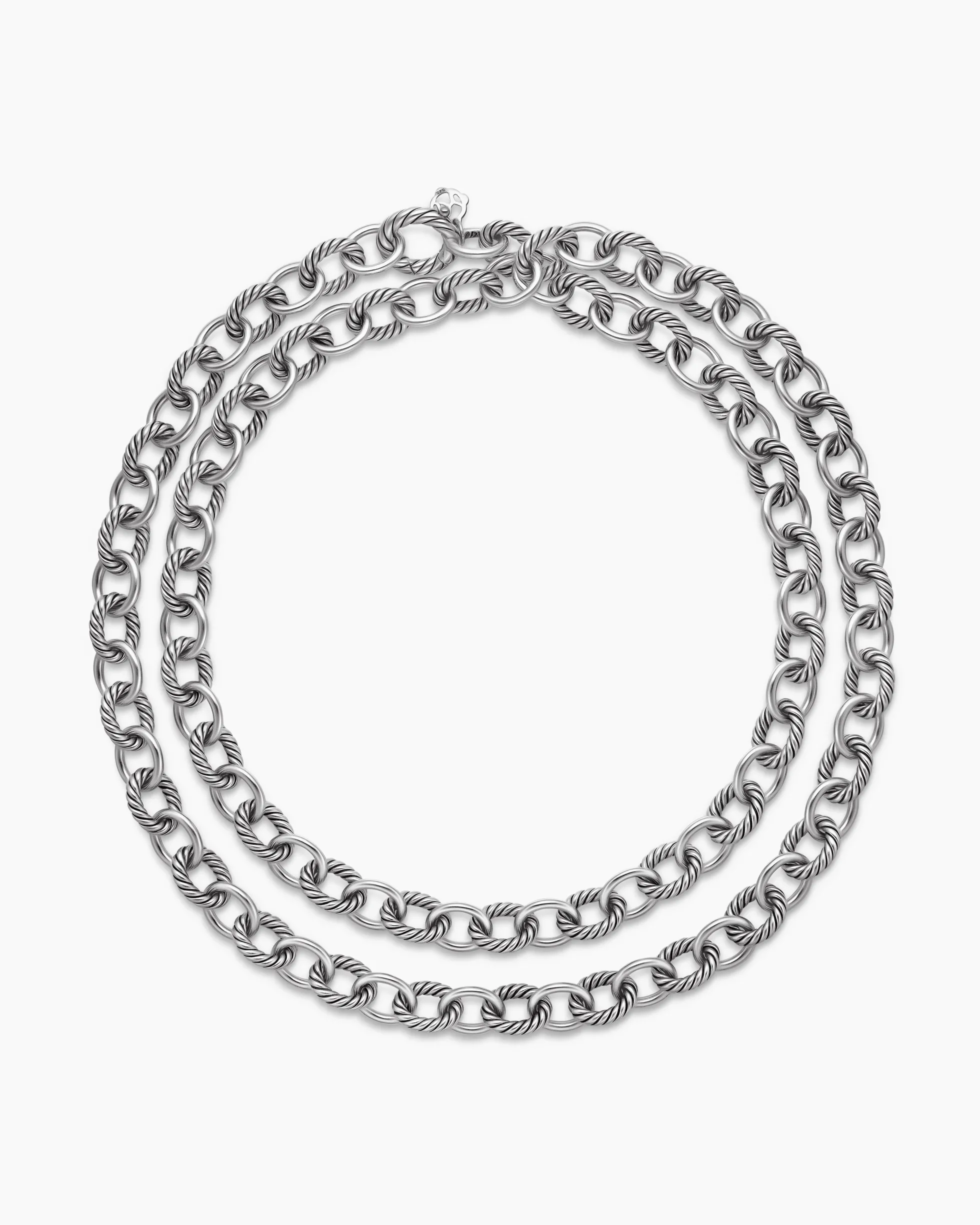 Oval Link Chain Necklace Sterling Silver, 10mm