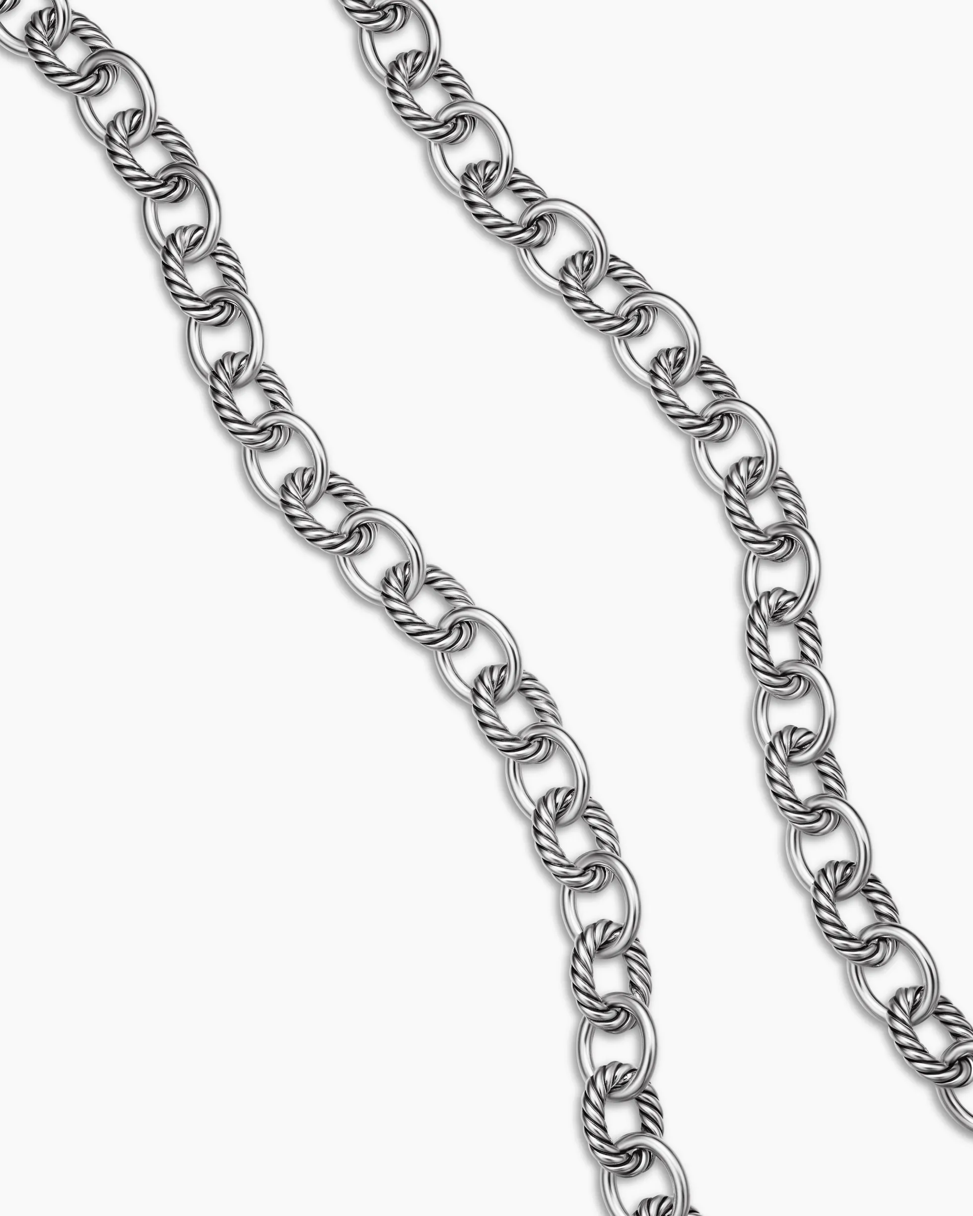 Oval Link Chain Necklace Sterling Silver, 10mm