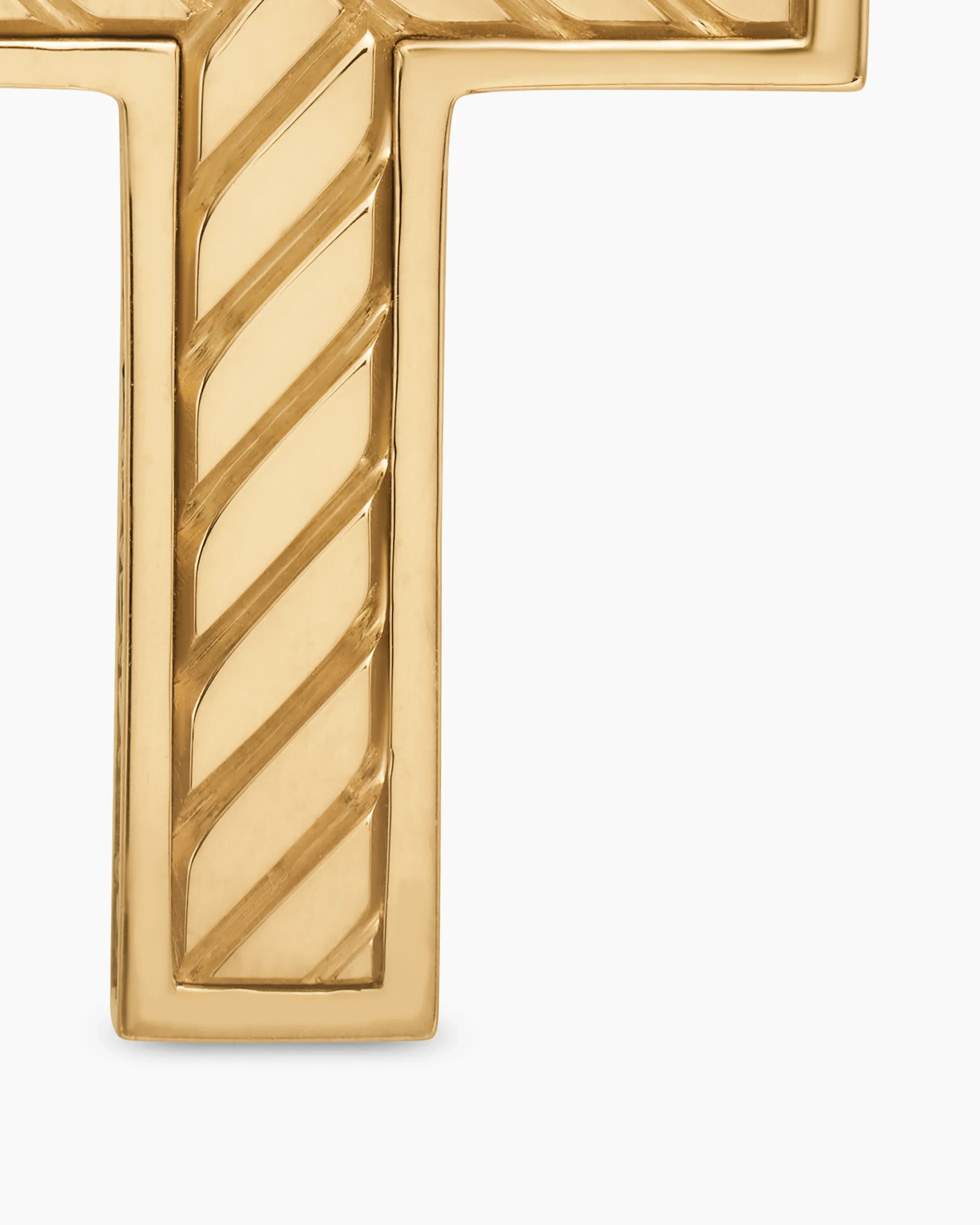 Pavé Cross Pendant 18K Yellow Gold with Diamonds, 28mm