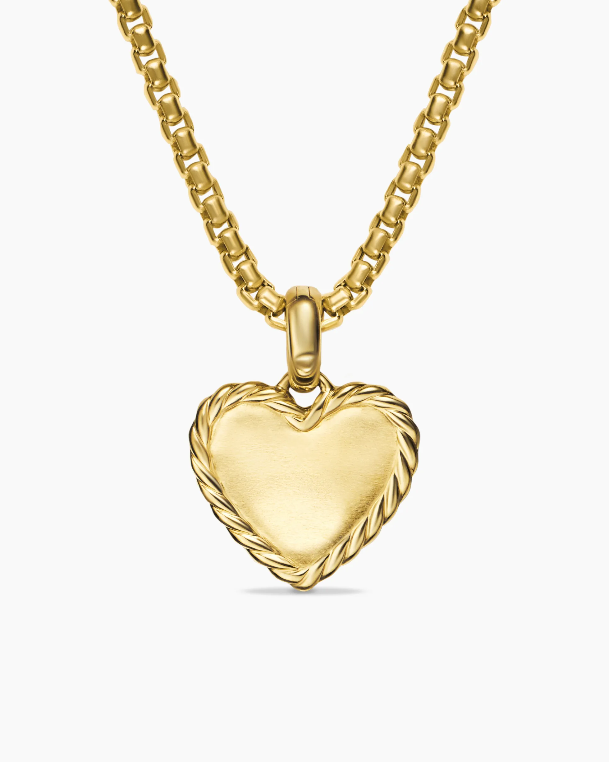 Pavé Heart Amulet 18K Yellow Gold with Diamonds, 15.6mm