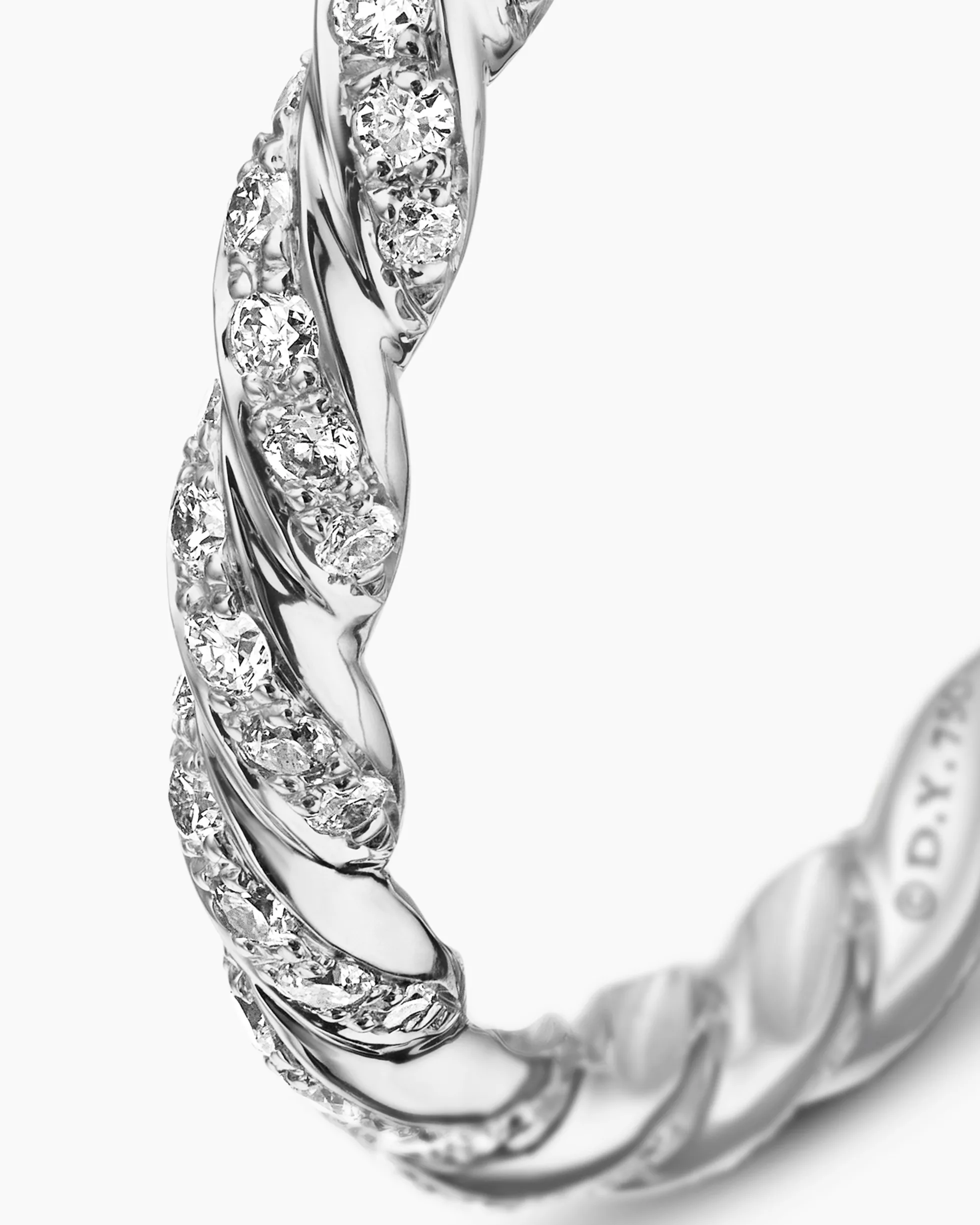 Pavé Petite Band Ring 18K White Gold with Diamonds, 2.8mm