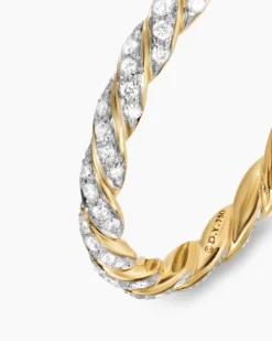 Pavé Petite Band Ring 18K Yellow Gold with Diamonds, 2.8mm