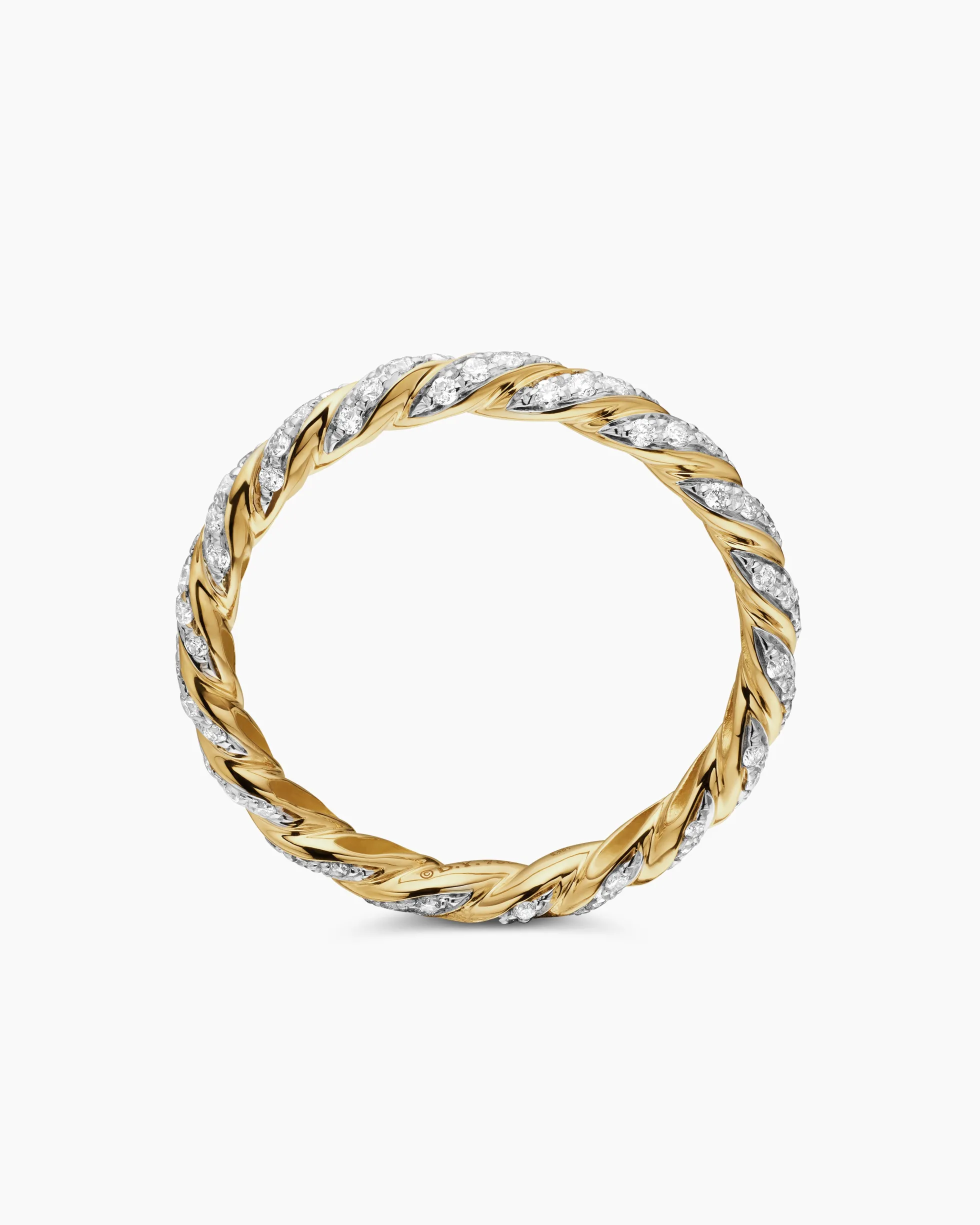 Pavé Petite Band Ring 18K Yellow Gold with Diamonds, 2.8mm