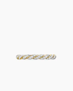 Pavé Petite Band Ring 18K Yellow Gold with Diamonds, 2.8mm