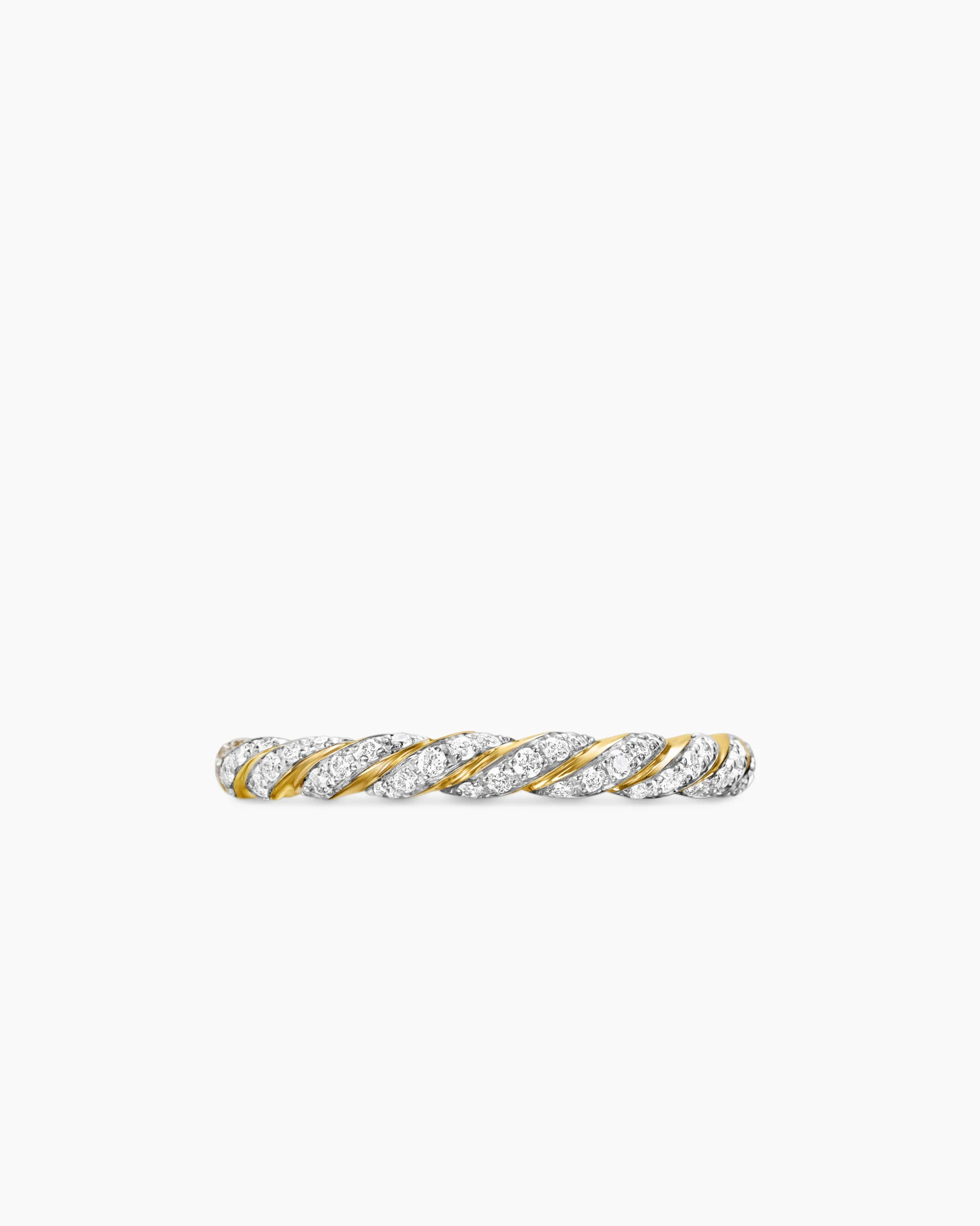 Pavé Petite Band Ring 18K Yellow Gold with Diamonds, 2.8mm