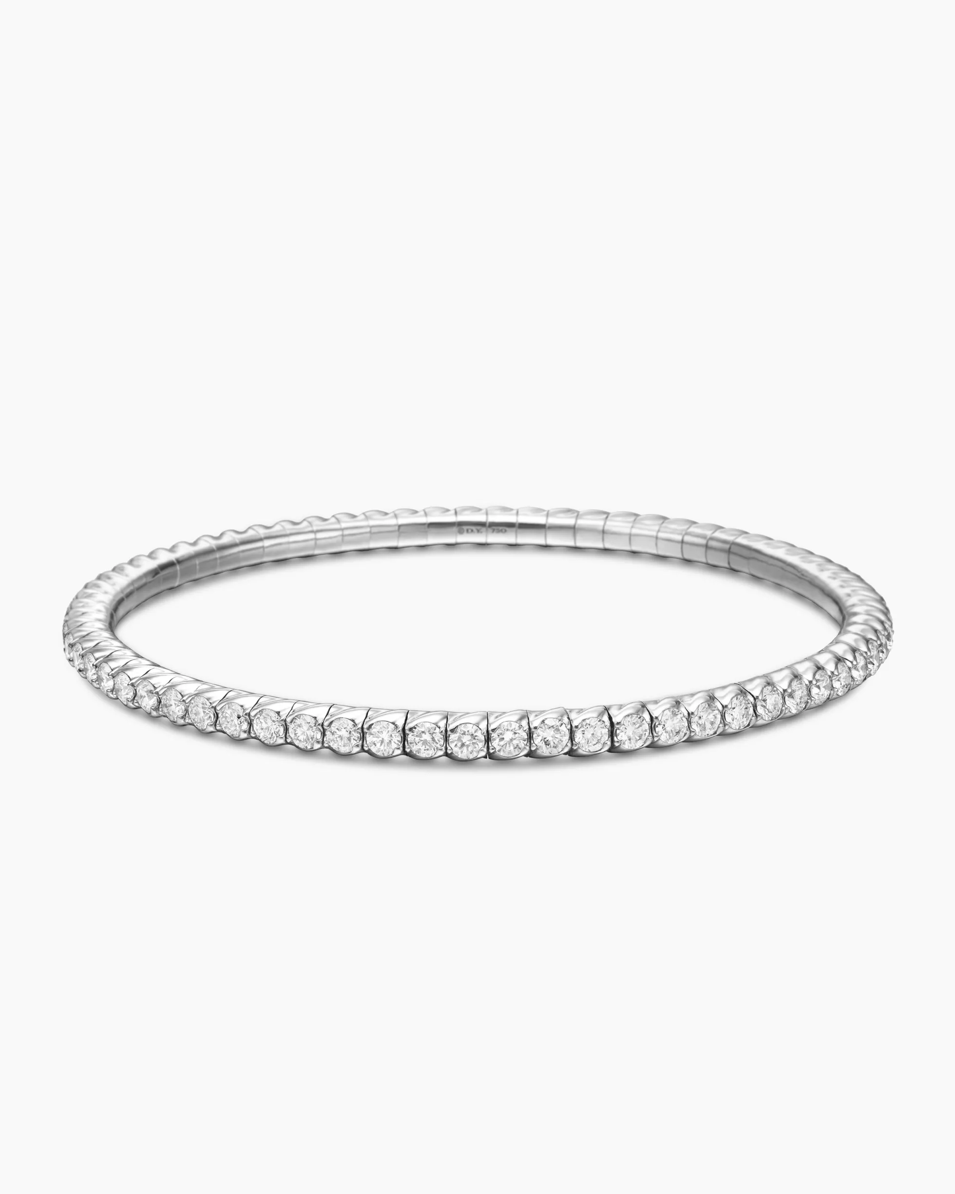 Pavé Stretch Bracelet 18K White Gold with Diamonds, 3mm