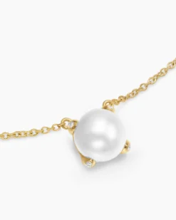 Pearl Classics Necklace 18K Yellow Gold with Diamonds, 6.5mm