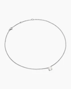 Pearl Classics Necklace Sterling Silver with Diamonds, 6.5mm
