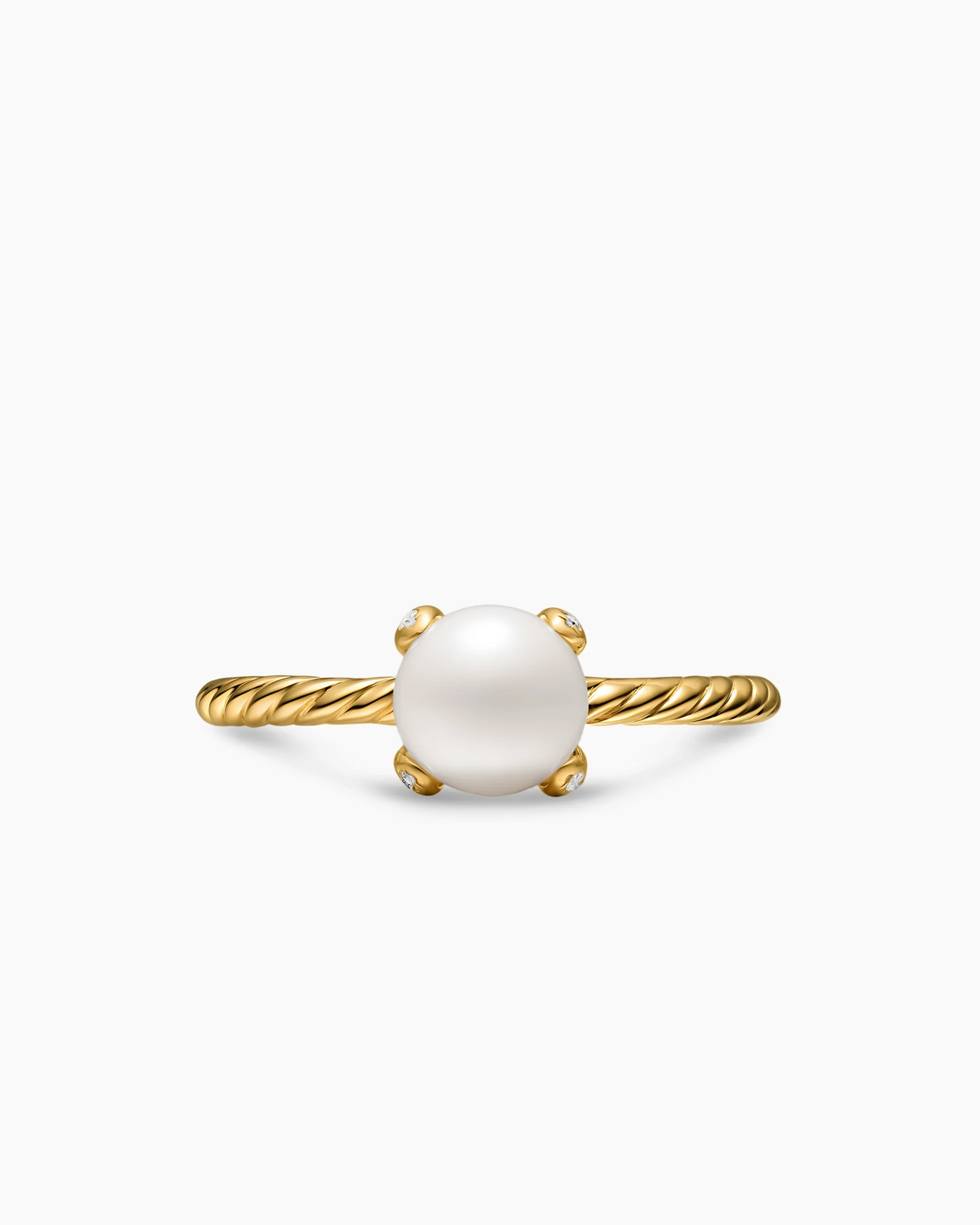 Pearl Classics Ring 18K Yellow Gold with Diamonds, 2mm