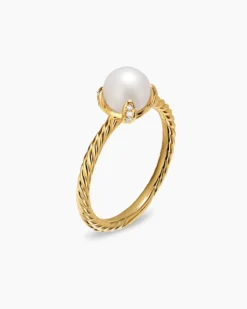 Pearl Classics Ring 18K Yellow Gold with Diamonds, 2mm