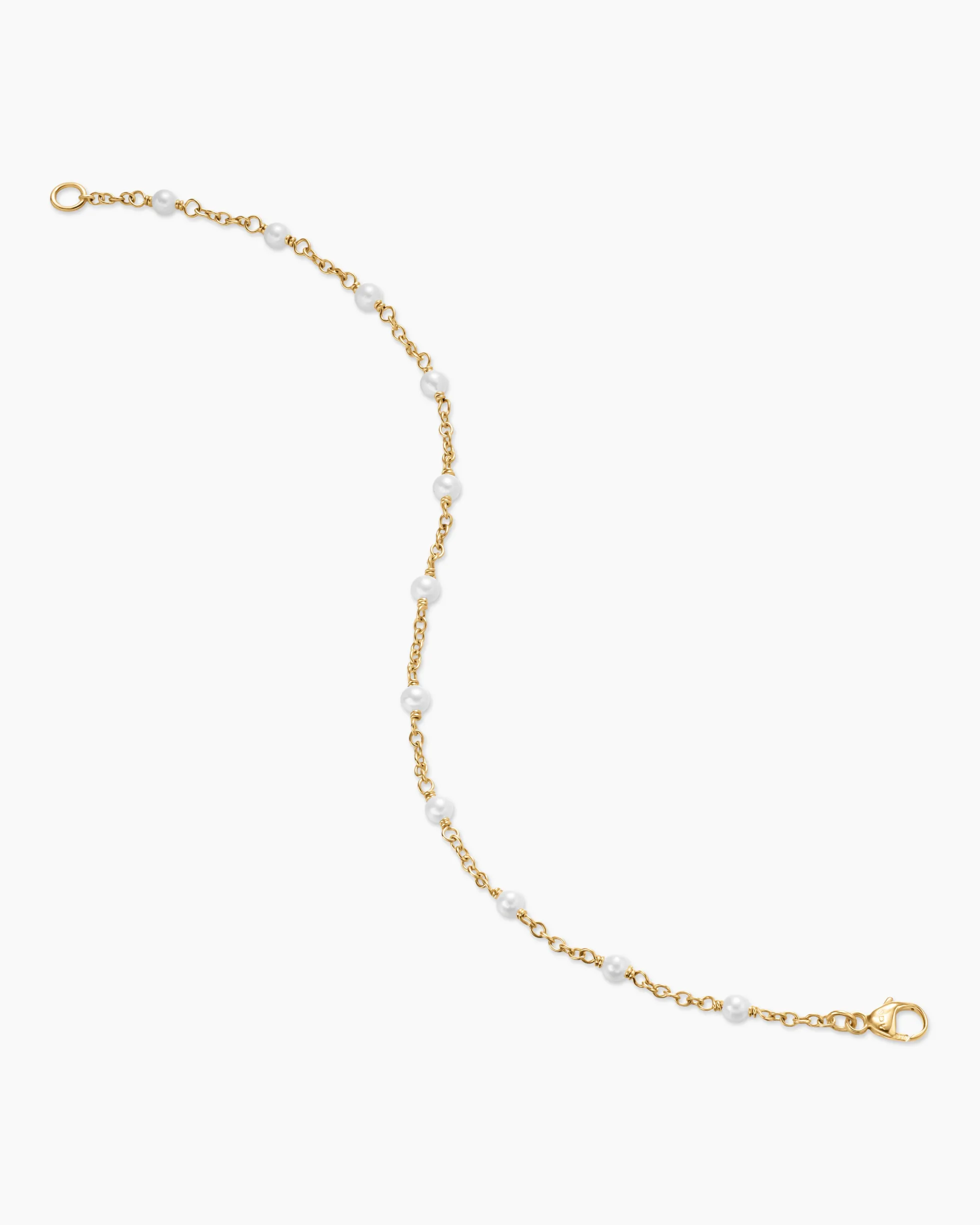 Pearl Classics Station Bracelet 18K Yellow Gold, 3.5mm