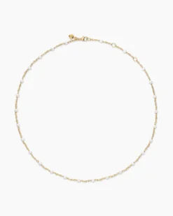 Pearl Classics Station Necklace 18K Yellow Gold, 3.5mm