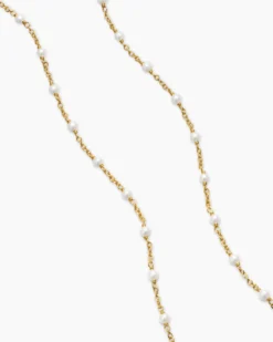 Pearl Classics Station Necklace 18K Yellow Gold, 3.5mm