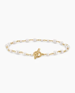 Pearl Classics Toggle Chain Bracelet 18K Yellow Gold, 4.5mm