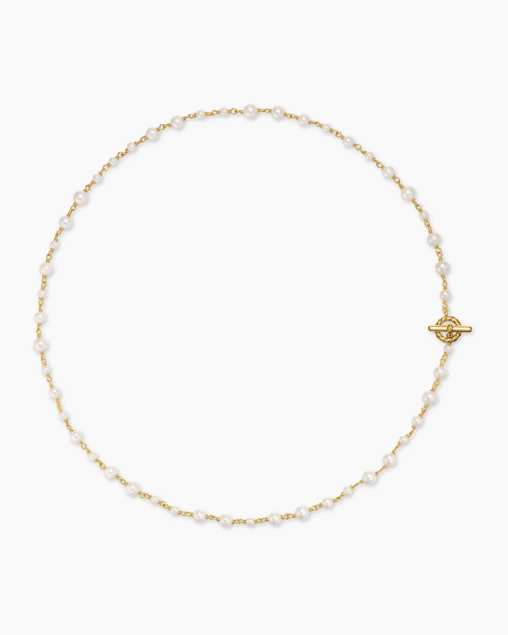 Pearl Classics Toggle Chain Necklace 18K Yellow Gold, 4.5mm